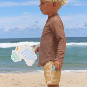 Kids Velcro Beach Bats – Sammy the Seagull Blue Stripe