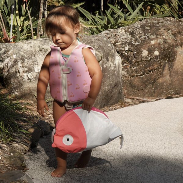 Kids Wet Bag – Melody the Mermaid Neon Pink