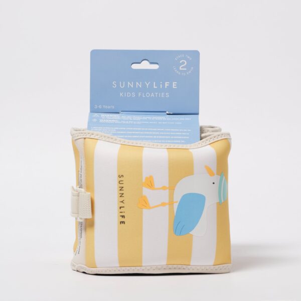 S51NABMS_1 Kids Floaties – Sammy the Seagull Mustard Stripe