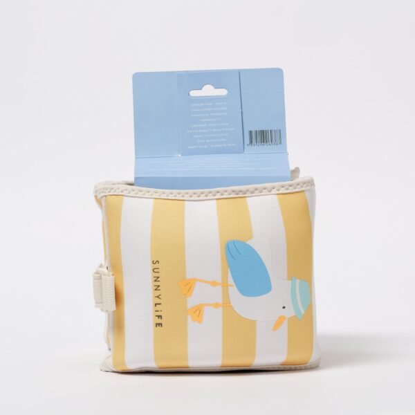 S51NABMS_2 Kids Floaties – Sammy the Seagull Mustard Stripe