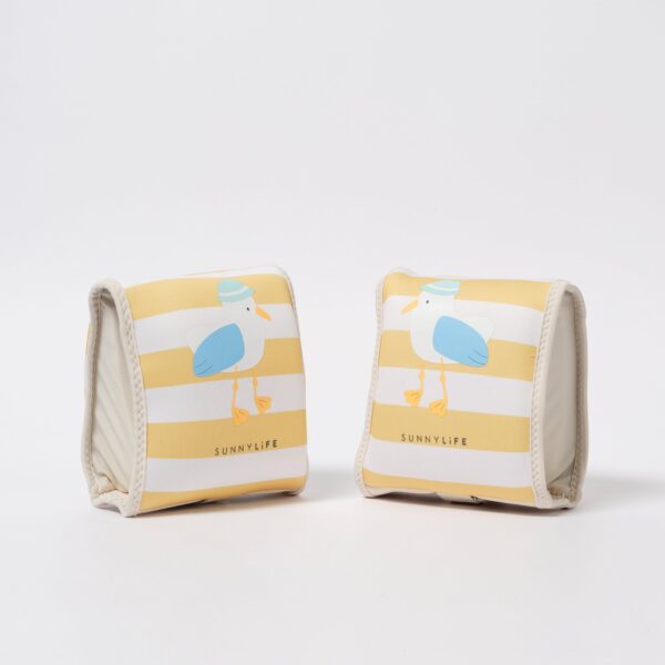 S51NABMS_4 Kids Floaties – Sammy the Seagull Mustard Stripe