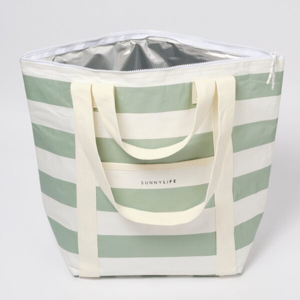 S51NCTWS_3 Light Cooler Tote – La Palma Sage Stripe