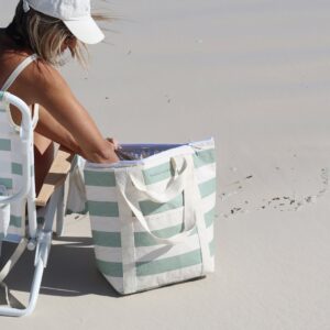 S51NCTWS_L_3 Light Cooler Tote – La Palma Sage Stripe