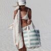 S51NCTWS_L_4 Light Cooler Tote – La Palma Sage Stripe