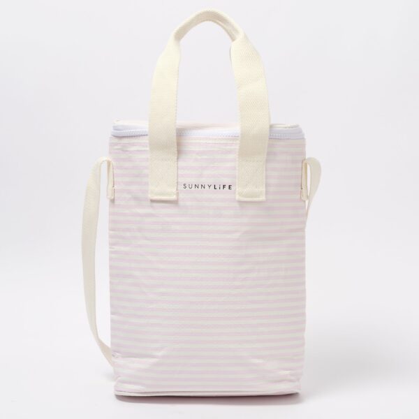 Light Cooler Drinks Bag – Lazy Days Pink Stripe