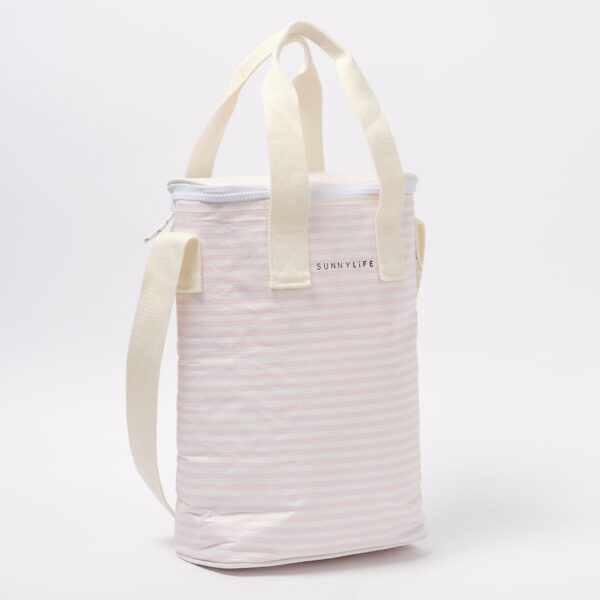 Light Cooler Drinks Bag – Lazy Days Pink Stripe