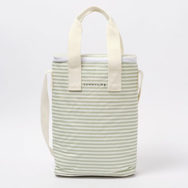 Light Cooler Drinks Bag – La Palma Sage Stripe