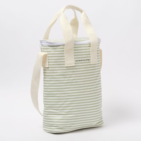 Light Cooler Drinks Bag – La Palma Sage Stripe