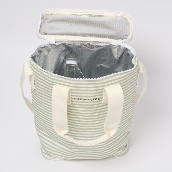Light Cooler Drinks Bag – La Palma Sage Stripe