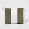Terry Beach Pouch – The Vacay Olive Stripe