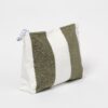 Terry Beach Pouch – The Vacay Olive Stripe
