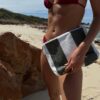 Terry Beach Pouch – The Vacay Olive Stripe