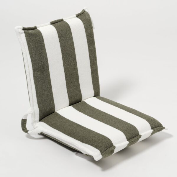 S51TFSVO_1 Terry Travel Lounger – The Vacay Olive Stripe