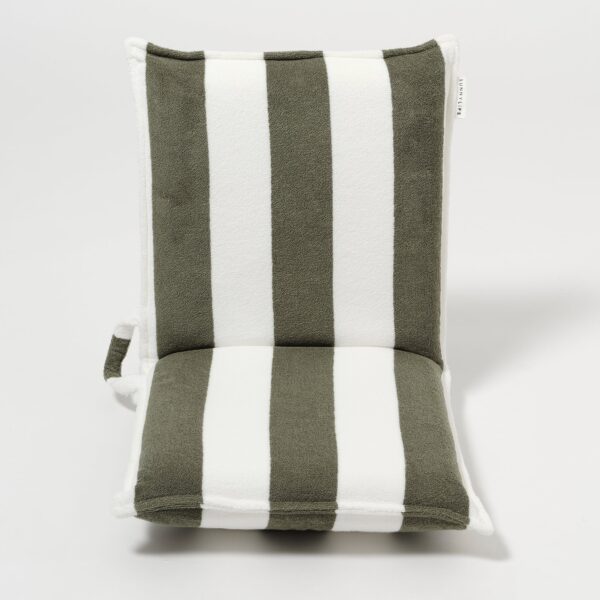 S51TFSVO_2 Terry Travel Lounger – The Vacay Olive Stripe