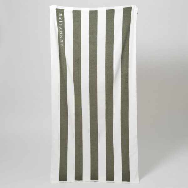 Luxe Towel – The Vacay Olive Stripe