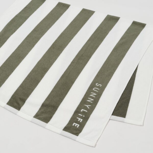 Luxe Towel – The Vacay Olive Stripe