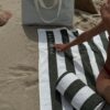 Luxe Towel – The Vacay Olive Stripe