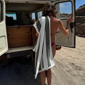 S51TOWGR_L_3 Luxe Towel – The Vacay Olive Stripe