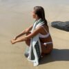 Luxe Towel – The Vacay Olive Stripe