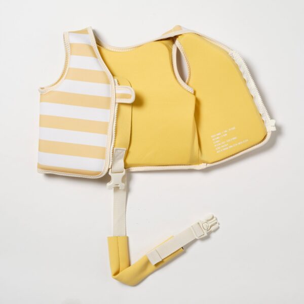Kids Swim Vest 1-2 – Sammy the Seagull Mustard Stripe