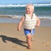 Kids Swim Vest 1-2 – Sammy the Seagull Mustard Stripe