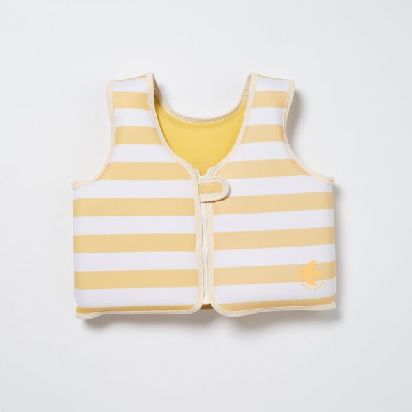 Kids Swim Vest 3-6 – Sammy the Seagull Mustard Stripe