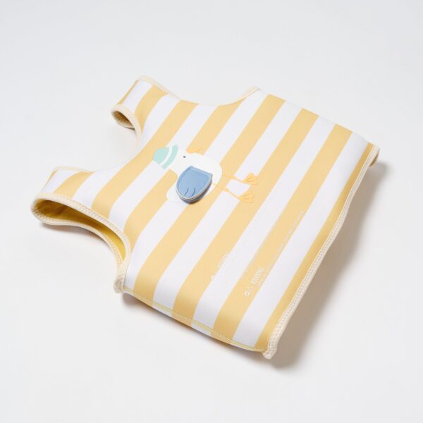 Kids Swim Vest 3-6 – Sammy the Seagull Mustard Stripe