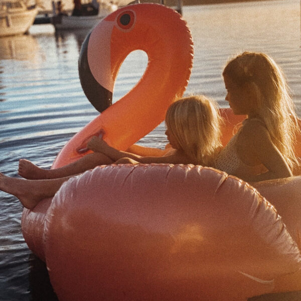 Luxe Ride-On Float – Flamingo Rose Gold