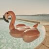 Luxe Ride-On Float – Flamingo Rose Gold