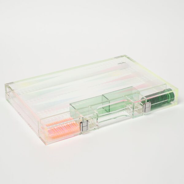 SCLBASHE_3 Lucite Backgammon – Ombre Sherbert