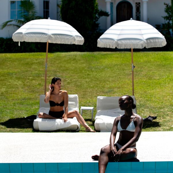 Luxe Beach Umbrella – The Resort Coastal Blue