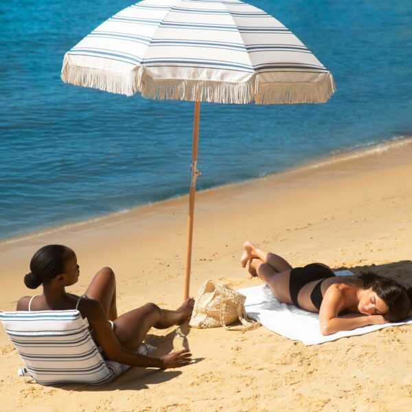Luxe Beach Umbrella – The Resort Coastal Blue
