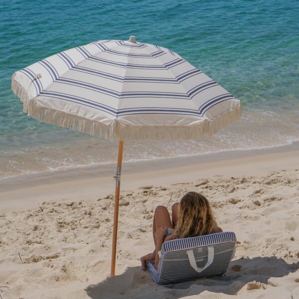 Luxe Beach Umbrella – The Resort Coastal Blue