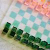 SCLCHCHE_L_1 Lucite Chess & Checkers – Ombre Sherbert