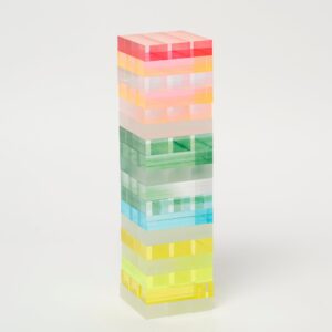 Lucite Jumbling Tower – Ombre Sherbert