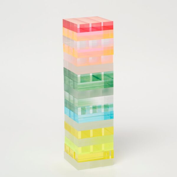 SCLJTSHE_1 Lucite Jumbling Tower – Ombre Sherbert