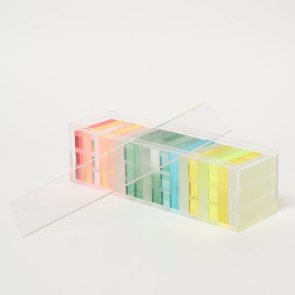 SCLJTSHE_3 Lucite Jumbling Tower – Ombre Sherbert