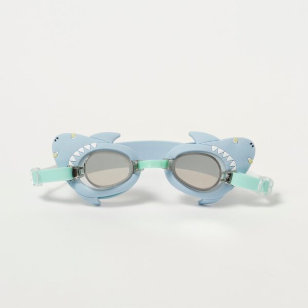 SCMSGAQU Mini Swim Goggles – Salty the Shark Aqua
