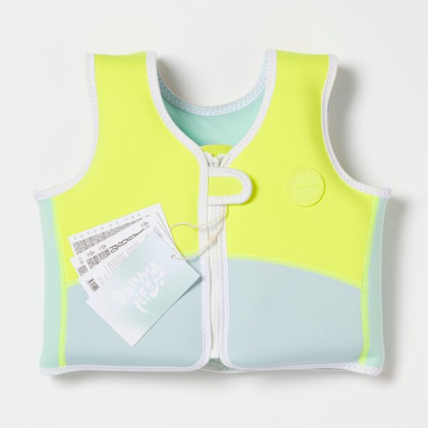 Swim Vest 2-3 – Salty the Shark Aqua Neon Yellow