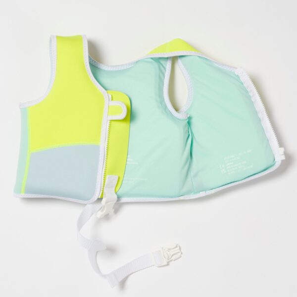 Swim Vest 2-3 – Salty the Shark Aqua Neon Yellow
