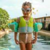Swim Vest 1-2 – Salty the Shark Aqua Neon Yellow