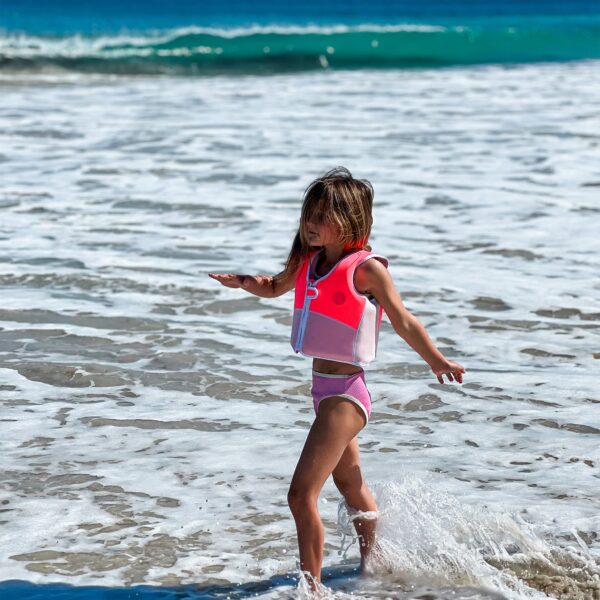 Swim Vest 3-6 – Melody the Mermaid Neon Strawberry