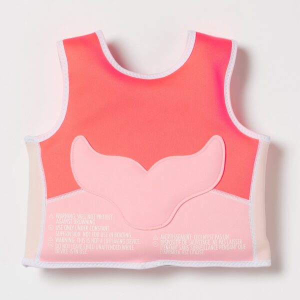 Swim Vest 1-2 – Melody the Mermaid Neon Strawberry