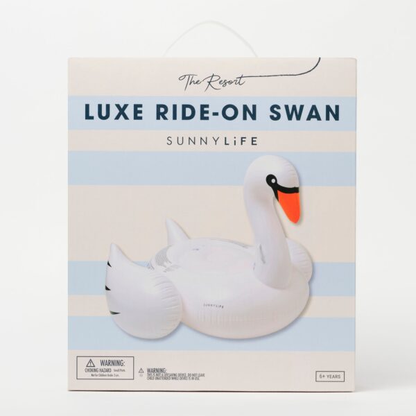 Original Luxe Ride-On Float Swan – The Resort White on White