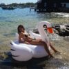 Original Luxe Ride-On Float Swan – The Resort White on White