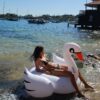 Original Luxe Ride-On Float Swan – The Resort White on White