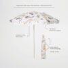 SS25ProductInfographics Compact Beach Umbrella – Welcome to Paradise Chalk