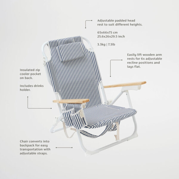 Luxe Beach Chair – The Resort Coastal Blue