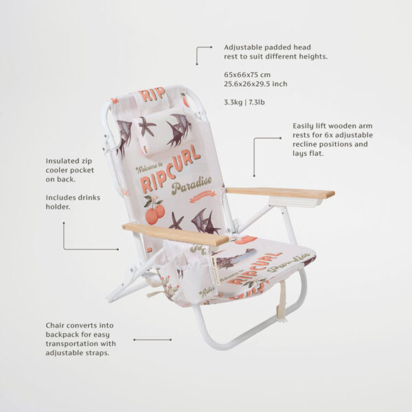 Luxe Beach Chair – Welcome to Paradise Chalk