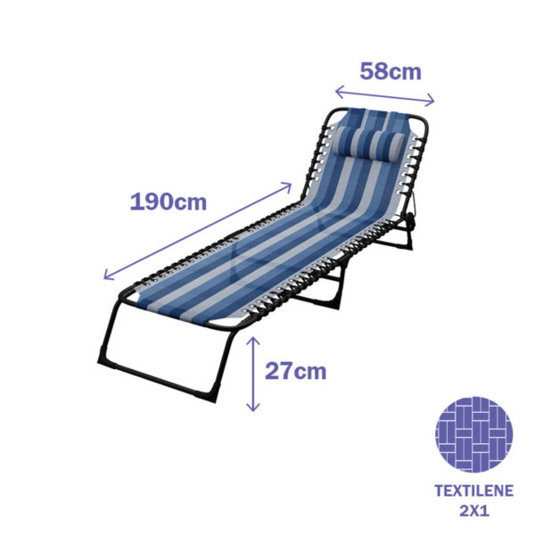 Blue Beach Sun Lounger